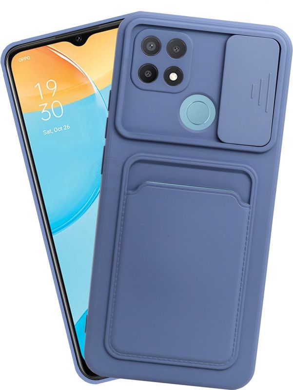 VAKIBO Back Cover for Oppo A15  (Blue, Grip Case, Pack of: 1)