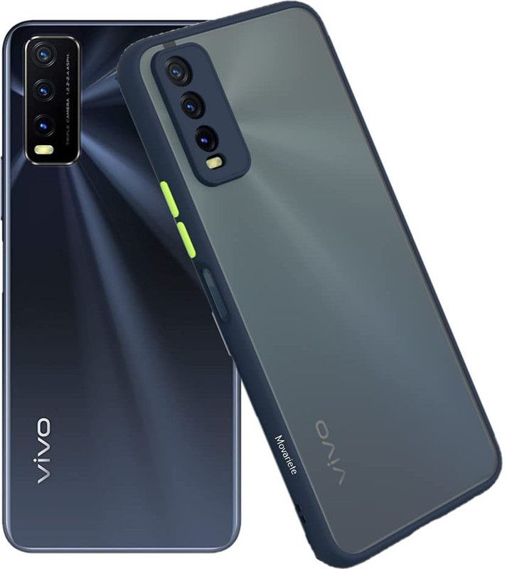 OffersOnly Back Cover for Vivo Y11S Air Shock  (Blue, Camera Bump Protector, Pack of: 1)