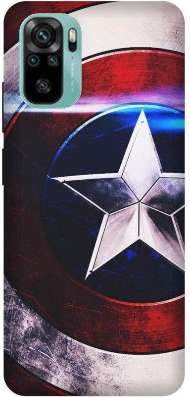 SSMORYA Back Cover for Mi Redmi Note 10, Captain America Shield Multicolour Printed Back Cover  (Multicolor, Hard Case, Pack of: 1)