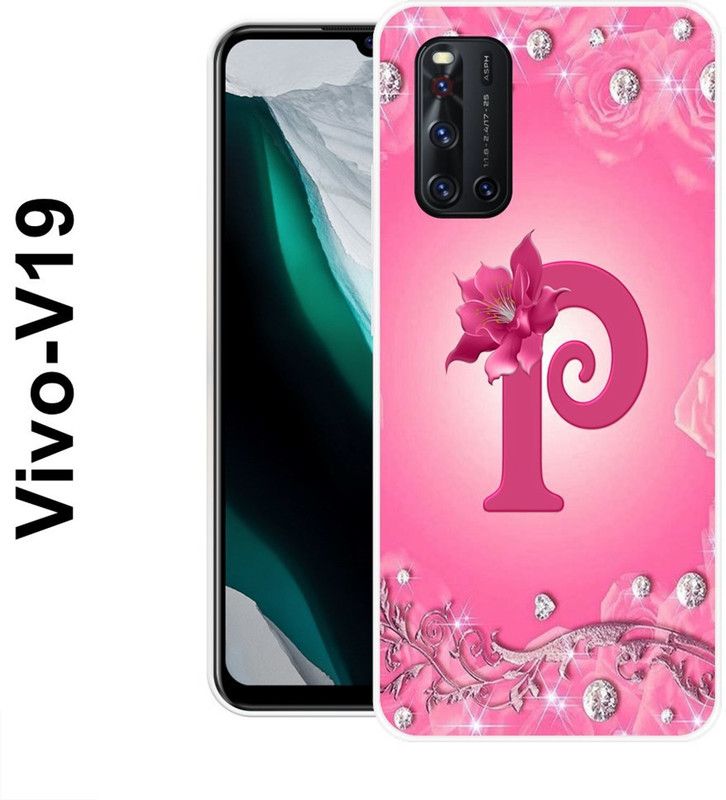 REALKING Back Cover for Vivo V19  (Pink, Silver, Grip Case, Silicon)