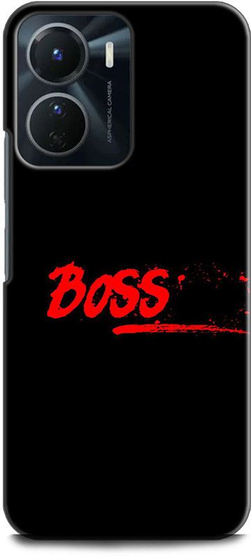 INDICRAFT Back Cover for Vivo Y16 BOSS, QUOTES, RED, BLACK  (Multicolor, Shock Proof, Pack of: 1)