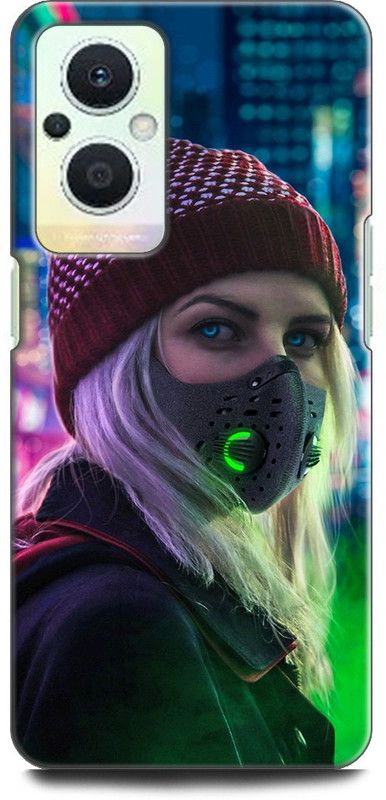 KEYCENT Back Cover for OPPO F21 Pro 5G, CPH2341 GIRL, MASK, CUTE GIRL, ART, ANIME, RESPIRATOR, MASK GIRL  (Multicolor, Shock Proof, Pack of: 1)