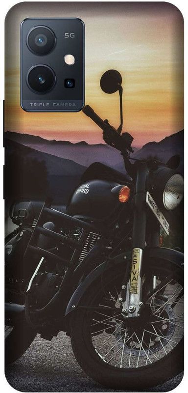 VS PRINT LINK Back Cover for VIVO T1 (5G) , V2141 ,KTM BIKE,BULLET,Royal Enfield,Printed back cover  (Yellow, Hard Case, Pack of: 1)
