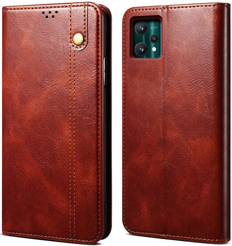 Bepak Flip Cover for Realme 9 PRO  (Brown, Magnetic Case, Pack of: 1)