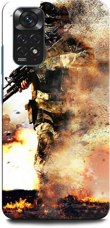 ORBIQE Back Cover for Redmi Note 11 ARMY, TXTURE, ARMY UNIFORM, MILITARY, COMO, COMOFLAGE  (Multicolor, Hard Case, Pack of: 1)