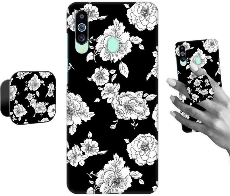 COBIERTAS Back Cover for Samsung Galaxy M40  (Black, White, Cases with Holder, Pack of: 2)