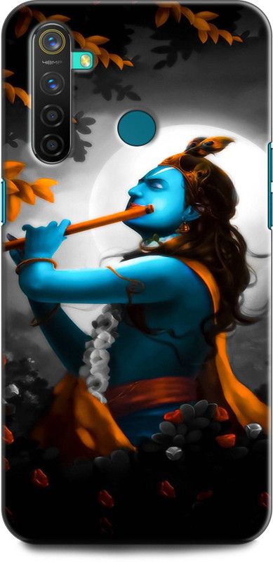 INDICRAFT Back Cover for Realme 5 Pro, RMX1971 KRISHNA, LORD KRISHNA, KANHIYA, KRISHANJI, GOD, KRISHN KANHIYA  (Multicolor, Shock Proof, Pack of: 1)