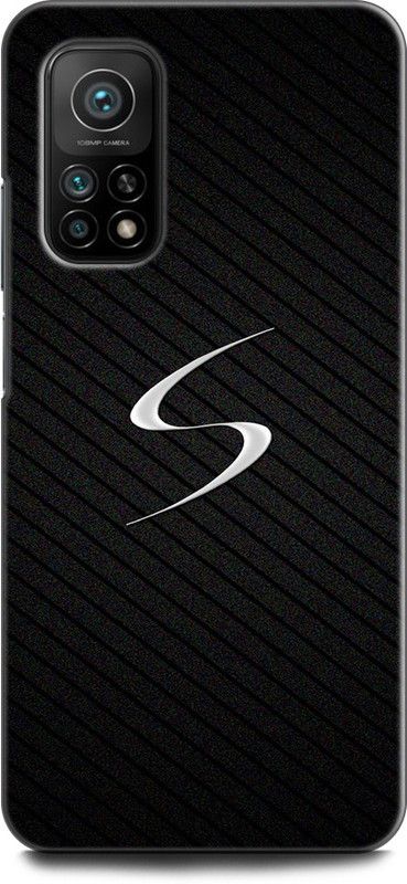 INDICRAFT Back Cover for Mi 10T S, S LETTER, BLACK, ALPHABET  (Multicolor, Dual Protection, Pack of: 1)