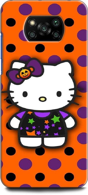 Wall Art Back Cover for Poco X3 LOVE, KITTY, EMOJII, CUTE CAT, TENOR, CARTONE  (Multicolor, Dual Protection, Pack of: 1)