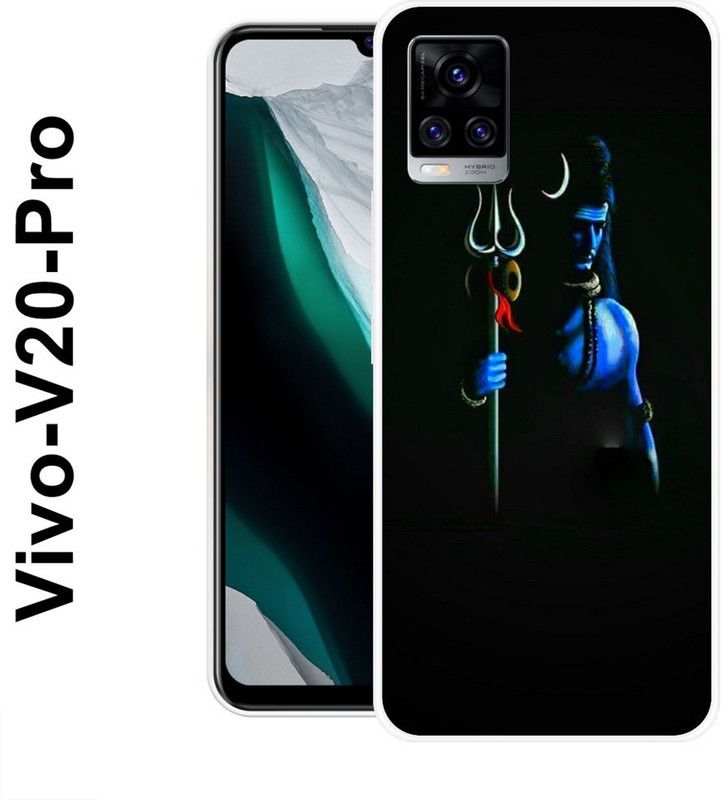 SUPER CASE Back Cover for Vivo V20 Pro  (Black, Blue, Silicon)