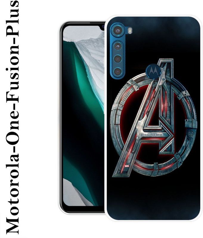 SIMAWAT Back Cover for Motorola One Fusion Plus  (Black, Silver, Silicon)