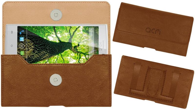 ACM Pouch for Xolo Q1020  (Brown, Holster, Pack of: 1)