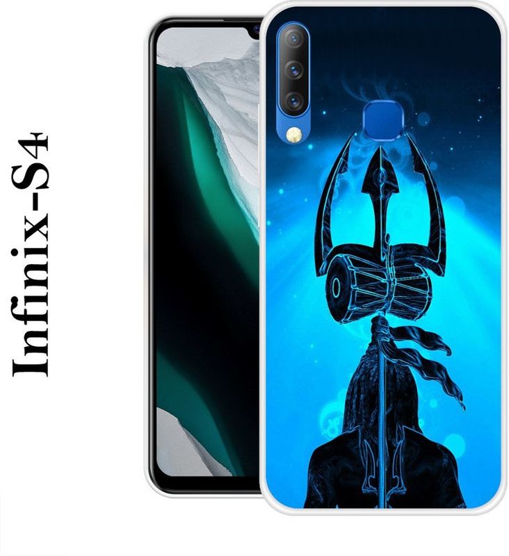 Sswastik Back Cover for Infinix S4, Infinix Smart 3 Plus  (Blue, Black, Silicon)