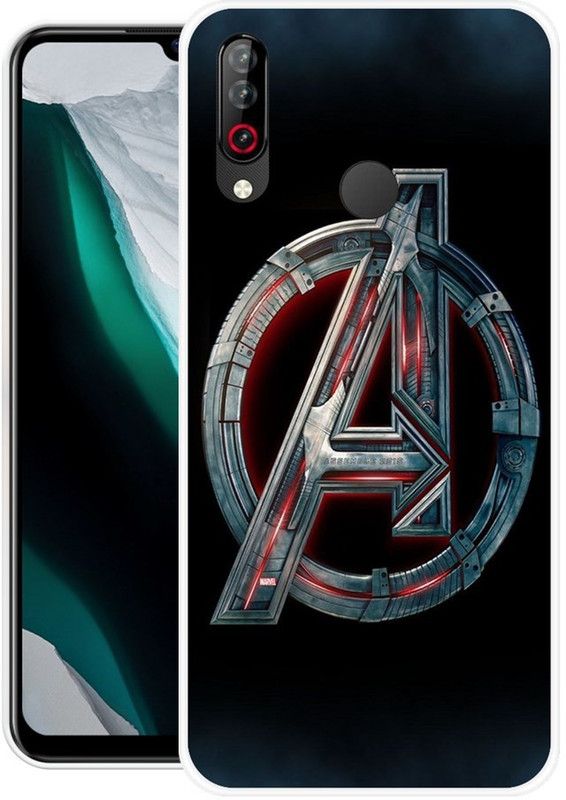 DESILOVE Back Cover for LG W30  (Black, Blue, Grip Case, Silicon, Pack of: 1)