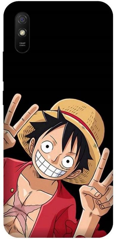 URCHIN Back Cover for Vivo Y90 Luffy, Monkey D Luffy, One Piece, Pirate, Anime, Animation, Yellow, Funny, Cartoon  (Multicolor, Shock Proof)