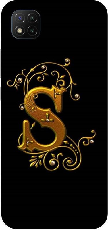 THE NARAYANA COLLECTIONS Back Cover for POCO C3-S,NAME,GOLDEN,ALPHABET,LOVE  (Multicolor, Hard Case, Pack of: 1)