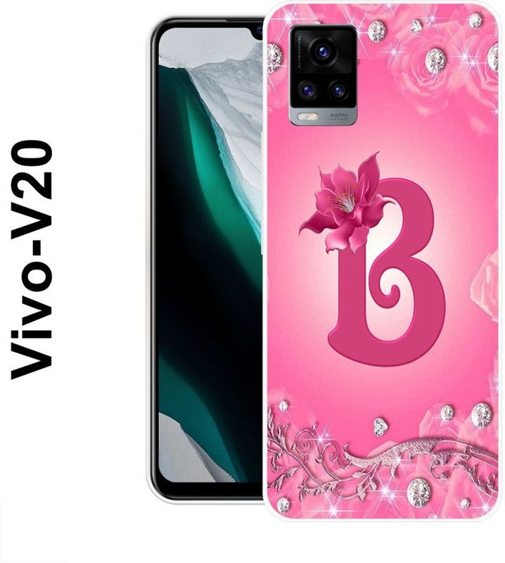 SUPER CASE Back Cover for Vivo V20  (Pink, Silver, Grip Case, Silicon)