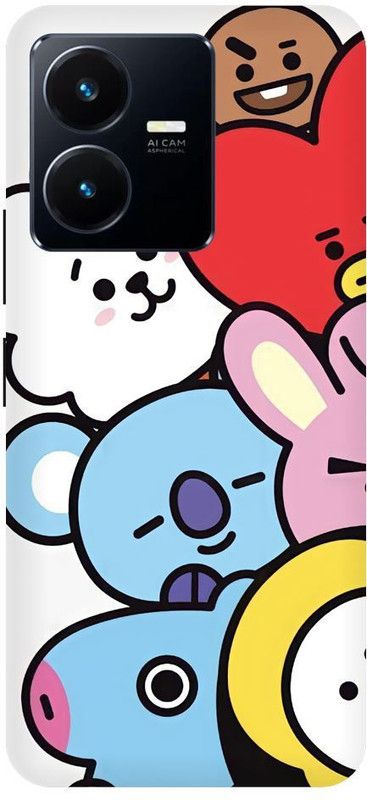 URCHIN Back Cover for Vivo Y22S BT21-BTS-koya-RJ-Shooky-Mang-Chimmy-Tata-Cooky-338239  (Multicolor, Shock Proof, Pack of: 1)