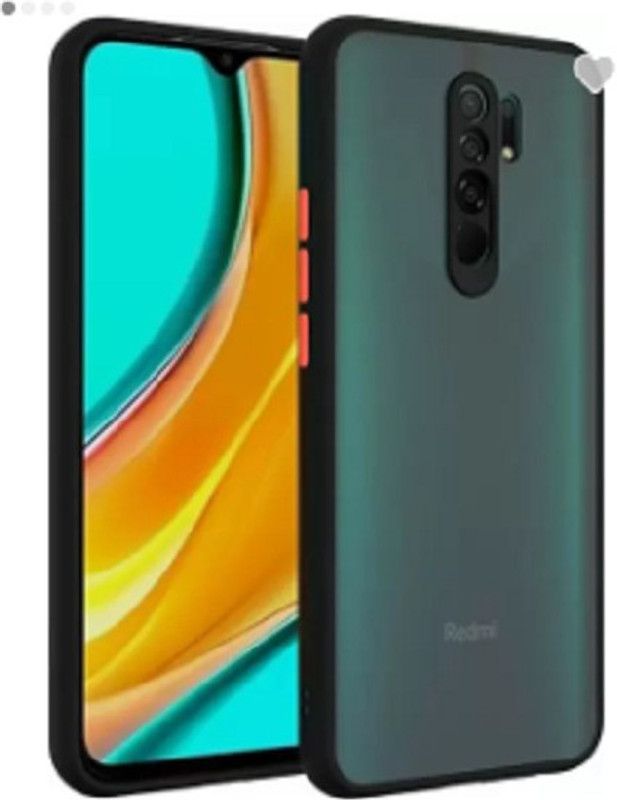 SRAVZ CASE Back Cover for MI 9 Prime, Redmi 9 prime  (Black, Camera Bump Protector, Pack of: 1)