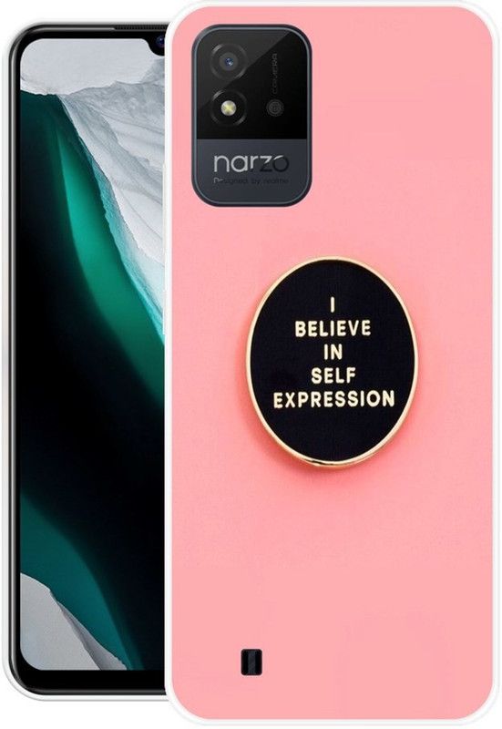 Looy Back Cover for Realme Narzo 50i  (Pink, Flexible, Silicon, Pack of: 1)
