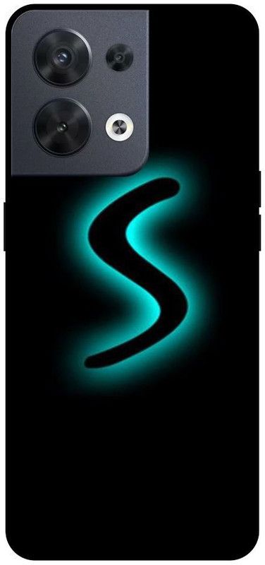 Wall Art Back Cover for OPPO RENO 8 (5G) S Alphabet, S Letter, Design Printed  (Multicolor, Dual Protection, Pack of: 1)