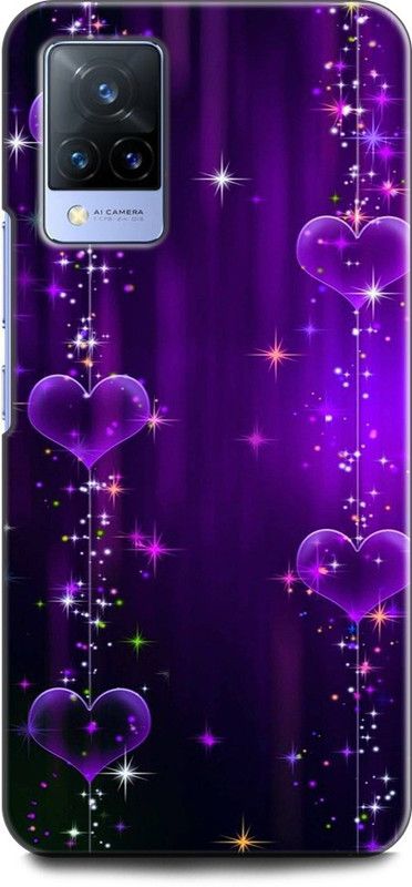 Wall Art Back Cover for Vivo V21(5G) HEART, LOVE, ABSTRACT ART  (Multicolor, Dual Protection, Pack of: 1)