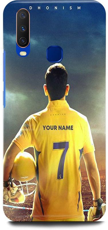 play fast Back Cover for Vivo Y17, 1902 MAHENDRA, SINGH, DHONI, MS, DHONI, CSK, PLAYER  (Yellow, Hard Case, Pack of: 1)