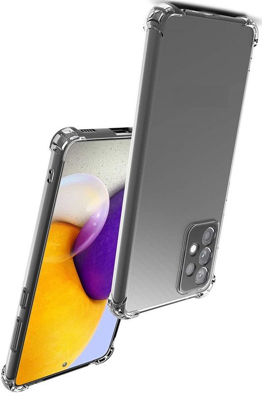 CELLCAMPUS Pouch for Samsung Galaxy A72 5G  (Transparent, White, Grip Case, Pack of: 1)