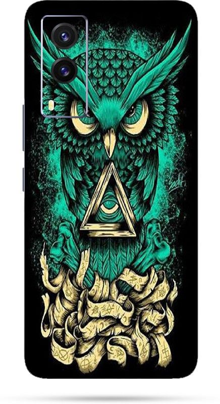CLAXA Angry Owl Vivo V21e Back Skin Guard, Angry Owl Mobile Skin  (Angry Owl Skin With Super matte finish)