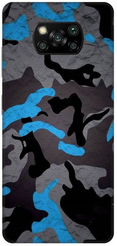UMPRINT Back Cover for Poco X3/MZB9965IN Army IndianArmy Military Printed Back Cover  (Multicolor, Hard Case)