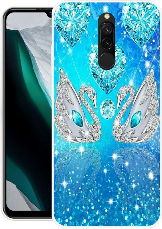 ROCKPRINT Back Cover for Redmi 8  (Multicolor, Grip Case, Silicon, Pack of: 1)