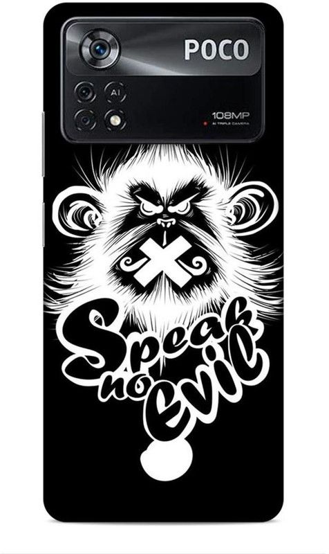 Keviv Back Cover for POCO X4 Pro 5G, POCO X4 Pro  (Black, White, Hard Case)