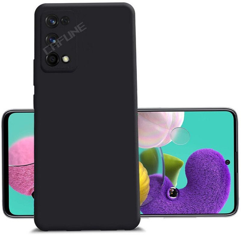 Cafune Back Cover for Realme 7 Pro  (Black, Grip Case, Silicon, Pack of: 1)