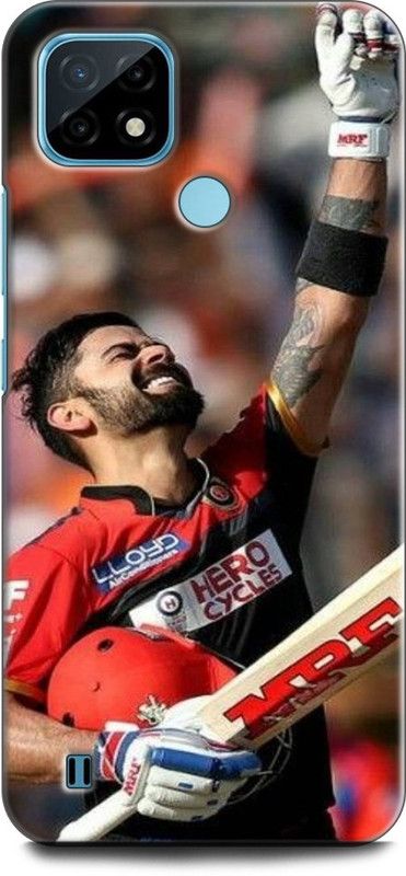 KEYCENT Back Cover for Realme C21Y, RMX3261 VIRAT KOHLI, CRICKET, ROYAL CHALLENGERS BANGLORE, PLAYER  (Multicolor, Pack of: 1)