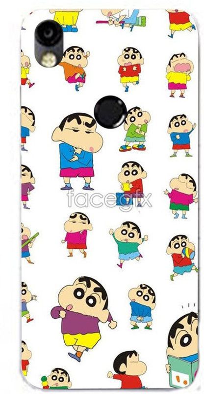 Golden Mask Back Cover for Sky Hawk Back Cover For Tecno Camon In5 Shinchan In Different Character  (Multicolor, Waterproof, Silicon, Pack of: 1)