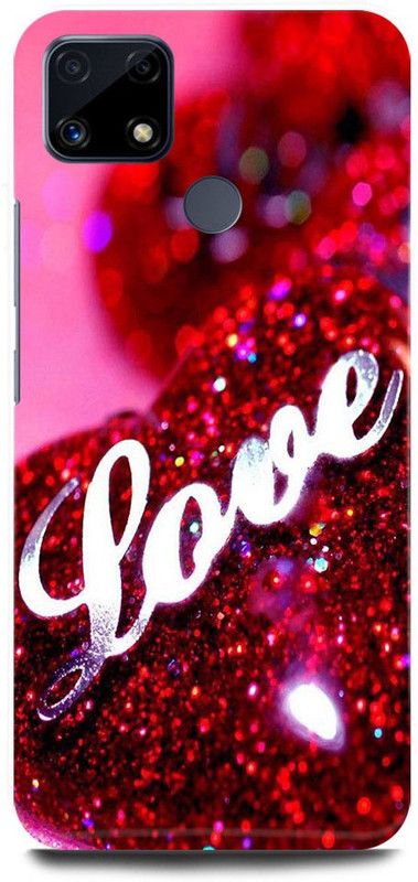 JUGGA Back Cover for Realme C25s, RMX3197, LOVE, HEART, GLITTER, COUPLE, VALENTINE  (Pink, Hard Case, Pack of: 1)