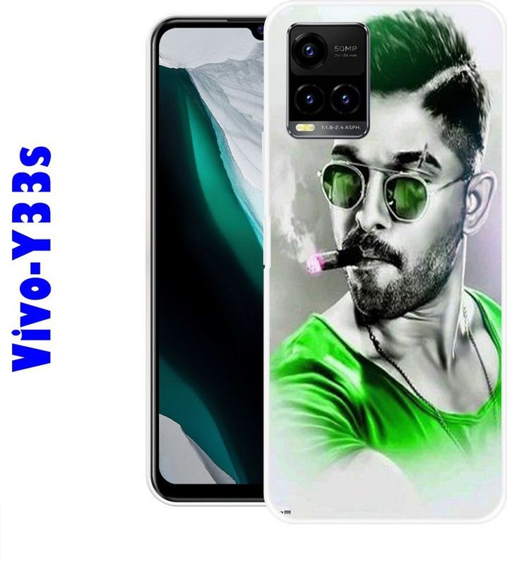 CellWorld Back Cover for Vivo Y33s  (Grey, Green, Grip Case, Silicon)
