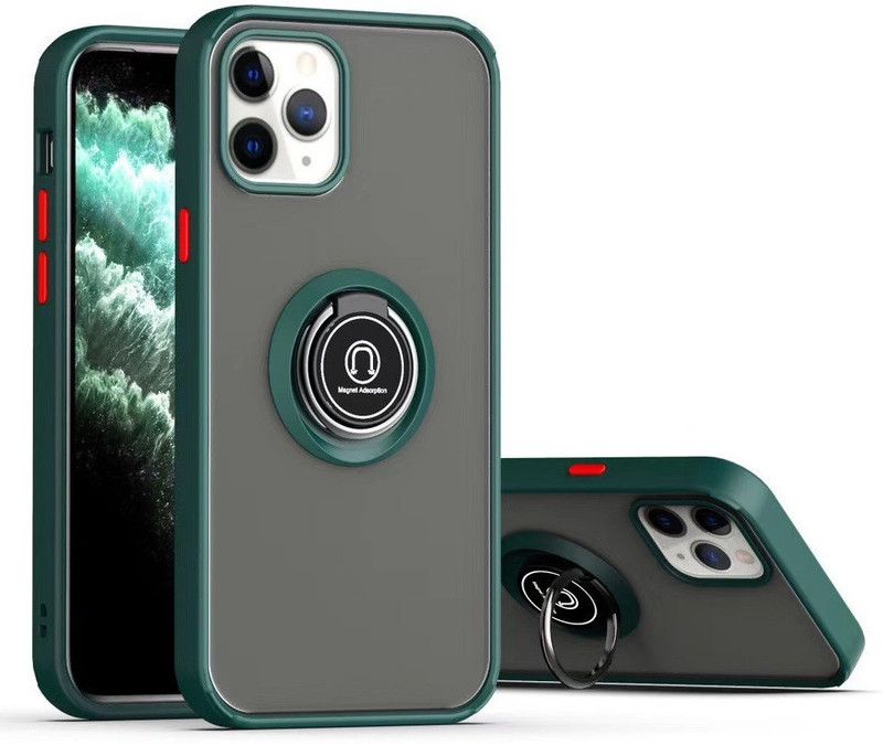 DropFit Back Cover for iPhone 13 Pro  (Green, Ring Case, Pack of: 1)