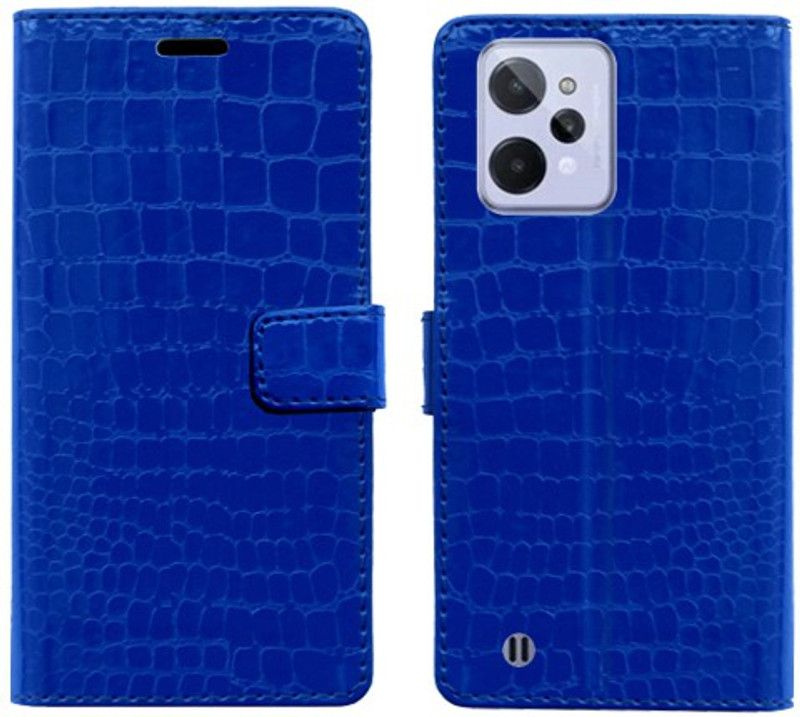 Realgo Flip Cover for Realme C31  (Blue)