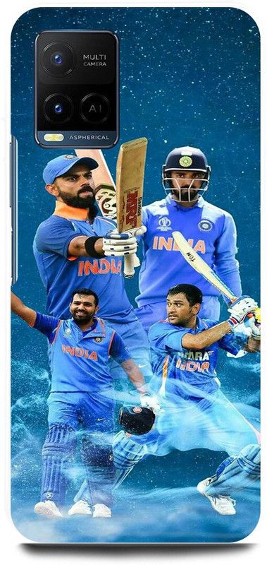 play fast Back Cover for Vivo Y33s, V2109 MS, DHONI, VIRAT, KOHLI, KL, RAHUL, ROHIT, SHARMA  (Blue, Hard Case, Pack of: 1)