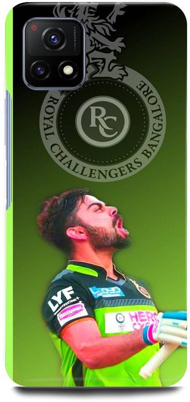 play fast Back Cover for Vivo Y72 5G, V2060 VIRAT, KOHLI, INDIAN, PLAYER, RCB  (Green, Hard Case, Pack of: 1)