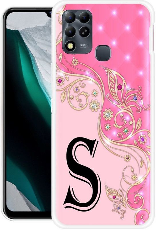 KLC Back Cover for Infinix Hot 12  (Black, Pink, Grip Case, Silicon)