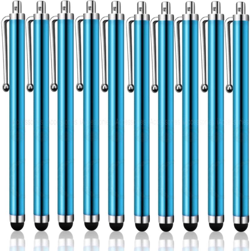 iAccessories Stylus Pen for Touchscreen Devices, Tablets, iPad, iPhone, Android (Pack of 10) Stylus  (Aqua)