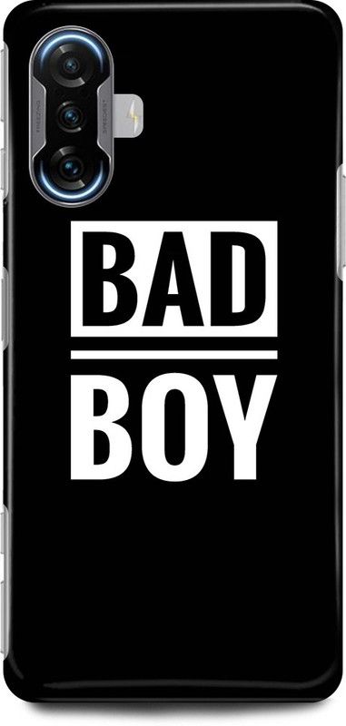 play fast Back Cover for POCO F3 GT BAD, BOY, RIDER  (Black, Hard Case, Pack of: 1)