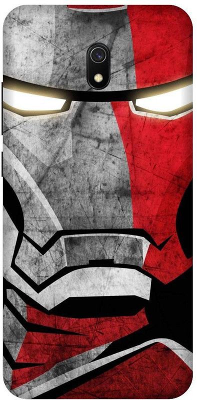 SSMORYA Back Cover for Redmi 8A Iron Man Mask Printed Back Cover  (Multicolor, Waterproof, Pack of: 1)