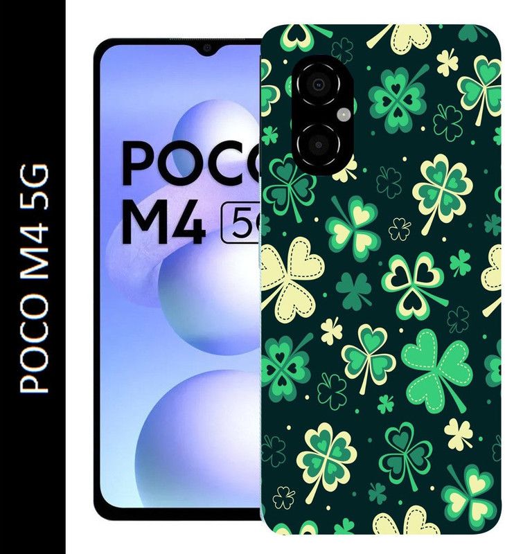 SillyStore Back Cover for POCO M4 5G  (Green, Grip Case, Silicon, Pack of: 1)