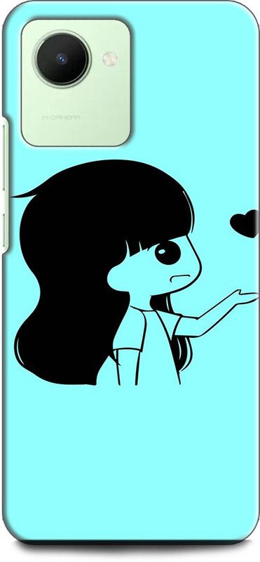 WallCraft Back Cover for Realme C30, RMX3581 GIRL, LOVE, HEART, ANIME, LOVELY GIRL, CARTOON, CUTE  (Multicolor, Dual Protection, Pack of: 1)