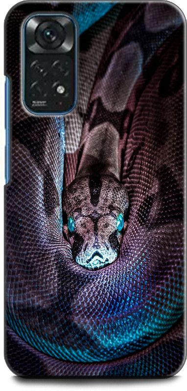 WallCraft Back Cover for Redmi Note 11, 2201117TI SNAKE, BROWN BLACK, SCARY  (Multicolor, Dual Protection, Pack of: 1)