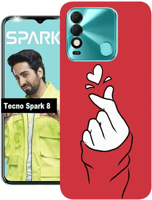 mitzvah Back Cover for Tecno Spark 8  (Maroon, White, Dual Protection, Silicon, Pack of: 1)