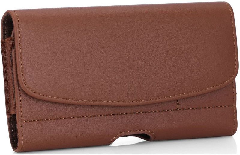 Cubix Pouch for Realme XT  (Brown, Holster)